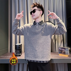 WY88556加绒P88118店主风小伙风时尚高级感翻领卫衣，男装卫衣，电商B340