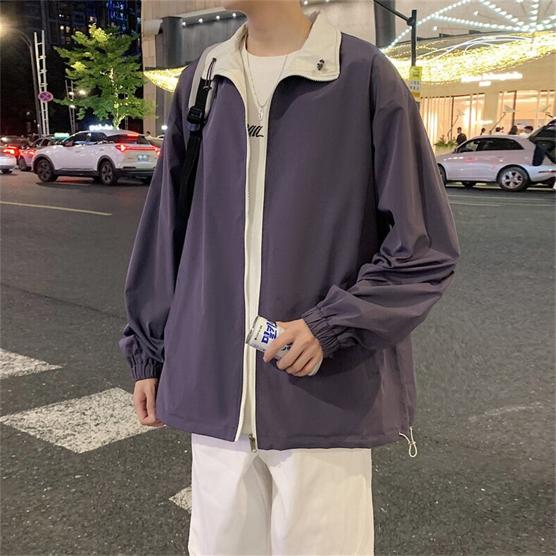 现货户外夹克男双面穿立领上衣外套支持二开JK836-P60,男装夹克,电商B306