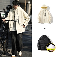 2023冬款三合一冲锋衣个性加绒羽绒服外套男女8311-P210控价299，男装羽绒服，电商A441-1