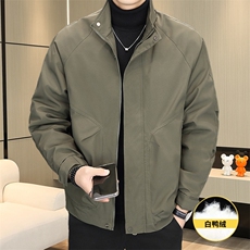 羽绒服男新标50白鸭绒夹克外套休闲时尚立领男士上衣Y3076-P140，男装夹克，星座310B-3