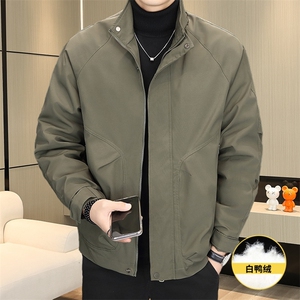 羽绒服男新标50白鸭绒夹克外套休闲时尚立领男士上衣Y3076-P140图片