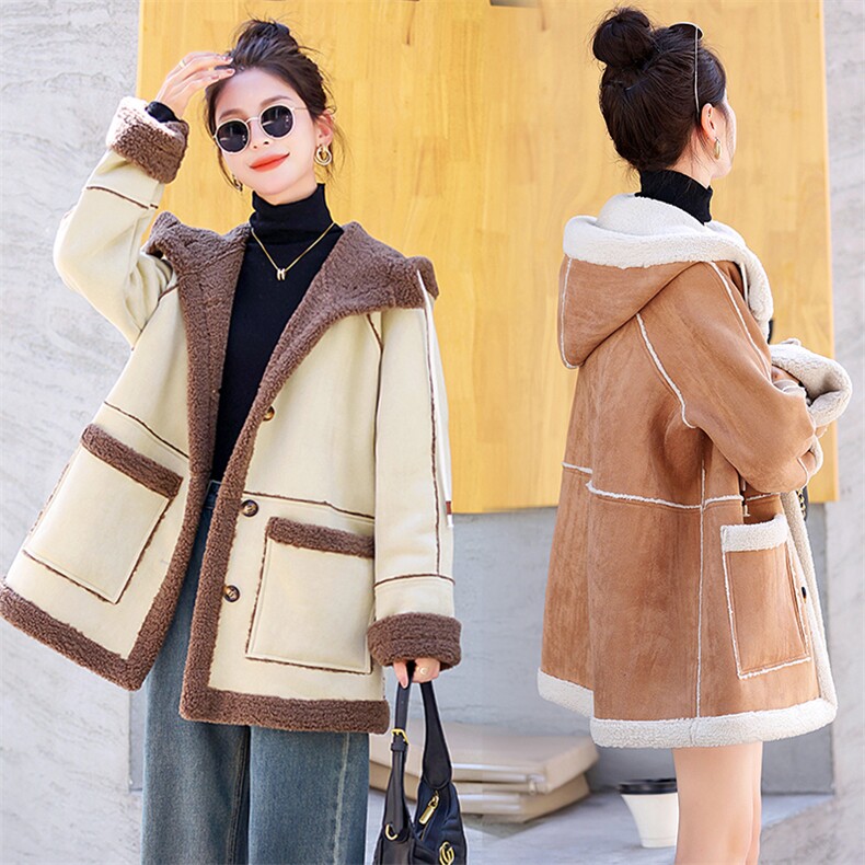 特价时尚韩版女装皮草外套连帽设计加厚保暖，女装皮草，姿衣坊