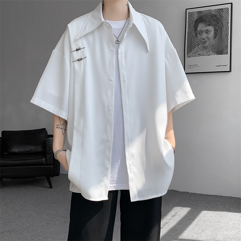 【已下大货】D130-P48控68大码新中式风重磅高品质衬衫,男装衬衫,电商D232