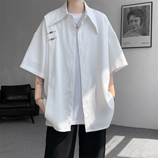 【已下大货】D130-P48控68大码新中式风重磅高品质衬衫，男装衬衫，电商D232
