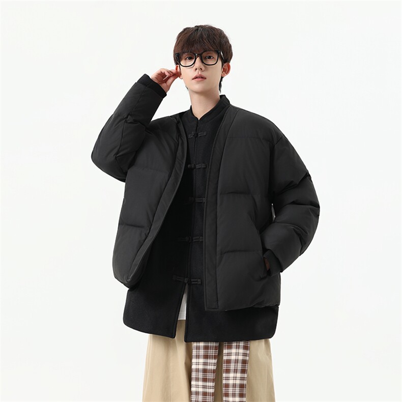 中式唐装男款冬季加厚风汉服青红色立领休闲外套A33-P158，男装民族服装，星座816A（原B366）