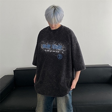 得物直播品质240重磅水洗xz605-dsx260特批30控49，男装T恤，星座605(原A050)
