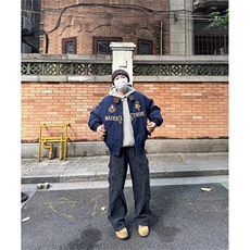 2025美式复古哈灵顿夹克秋做旧高级感夹棉工装外套男JK1170-P108，男装夹克，星座1103-3