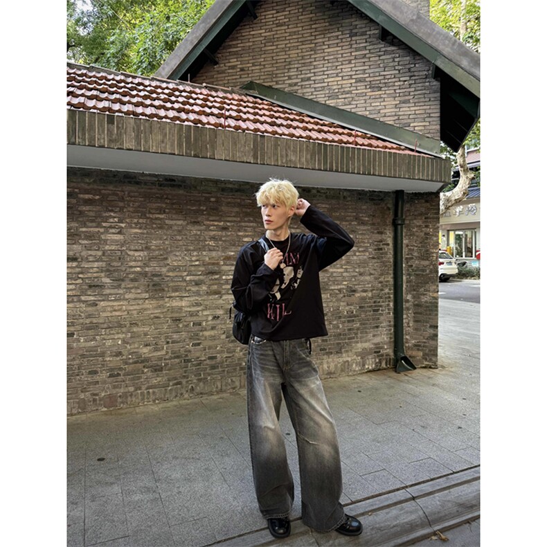 欧美男头印花长袖T恤衫D328-CX7705-P29,男装T恤,电商D328