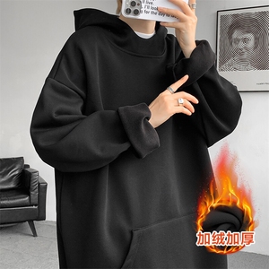 8XL-M连帽卫衣硬挺连帽卫衣男美式复古重磅帽衫加绒外套WY9105P68图片