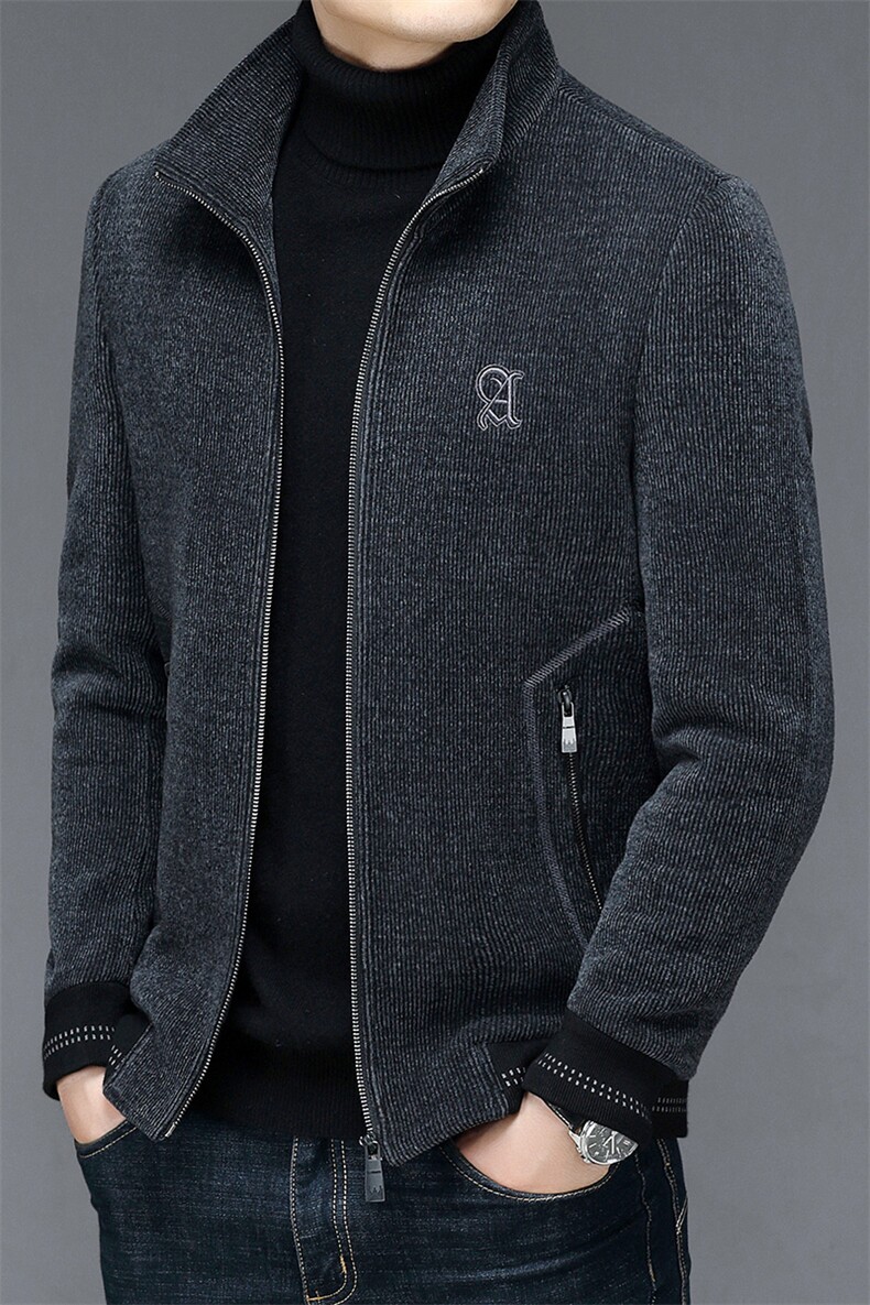 2023新款中老年夹克外套男时尚爸爸装休闲翻领上衣ALXB2032-P265，男装夹克，电商B212（原钱塘6029）