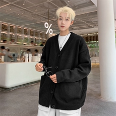得物抖音高品质V领毛衣外套针织衫开衫W77-P55，男装针织衫/毛衣，星座1212