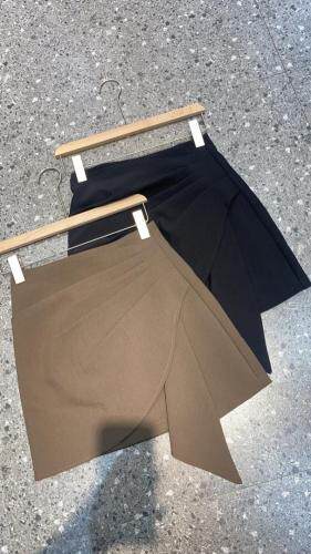 2021年秋季新品不规则时尚Ａ字裙显瘦百搭高腰短裙，其它，L·H·X