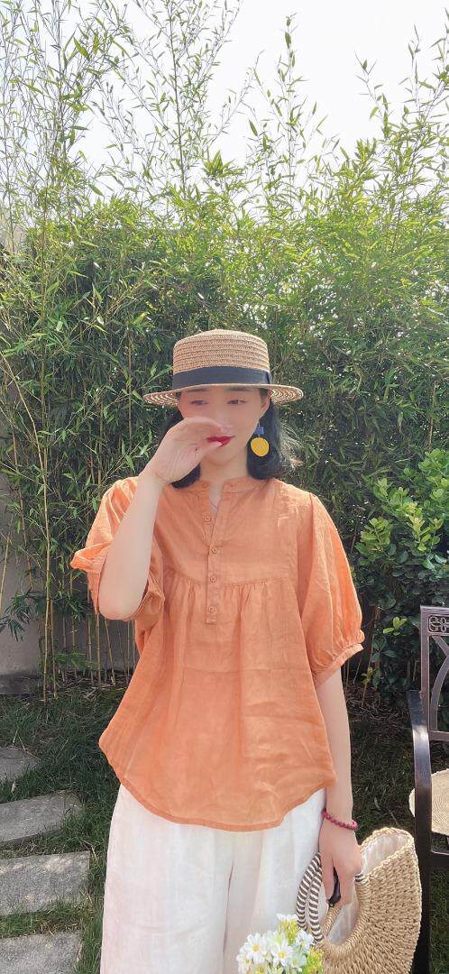 纯苎连衣裙小衫裤子裙子衬衣 时尚风 风淑女风休闲风，女装连衣裙，川哲