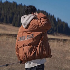 美式高街oversize棉服女冬季新款学生假两件加厚棉衣休闲复古棉袄，男装棉衣，星座1210-1