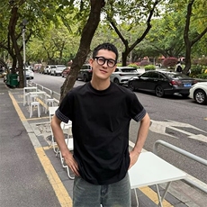 【有货】DTA200-P48浅灰色假两件短袖男夏季拼接格子翻边袖T恤，男装T恤，星座603-2