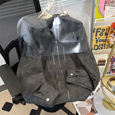 美式复古机车皮衣外套男春秋季潮牌痞帅高级感炸街飞行员夹克上衣，男装夹克，星座601-2