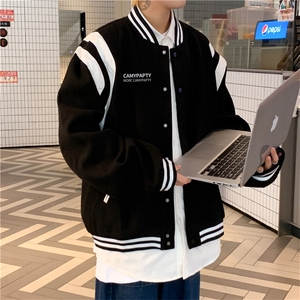 棒球服夹克男韩版潮流休闲外套ins春秋季黑白运动衣服 W1627-P50图片