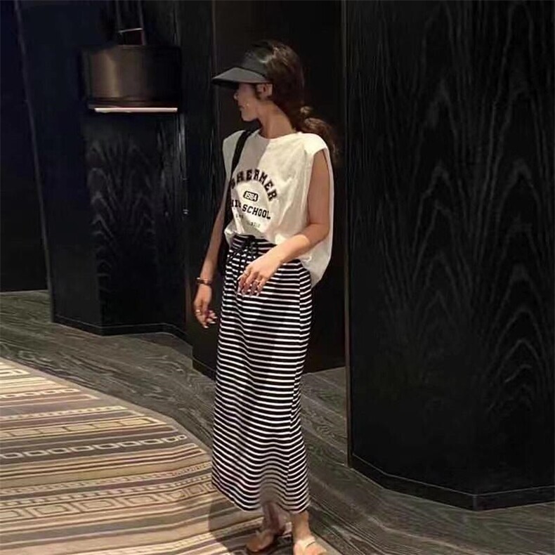 夏季条纹裙，其它，开心依典