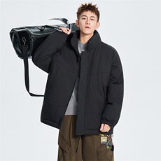现货美式高街休闲夹克冬季立领纯色三防户外工装加厚棉服外套，男装夹克，电商A486