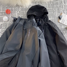 美式冲锋衣外套男秋季连帽户户外大码登山防水机能风QJ10P58，男装夹克，星座1116-2