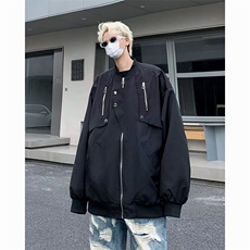 飞行员夹克男春季新款美式街头潮牌宽松休闲棒球领JK909-P60，男装夹克，星座1109-3