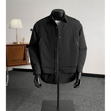 【3图可选档口自拍款要大图】假两件棉衣KD123P110控158，男装棉衣，电商A466