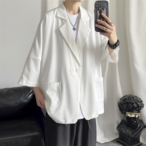 控价89夏新薄款西服宽松大码冰丝防嗮服JK202-P55,男装西服,电商A128