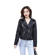 皮衣女韩版百搭显瘦机车pu皮小外套皮夹克潮16081800P115控168，女装皮衣，艾青服饰