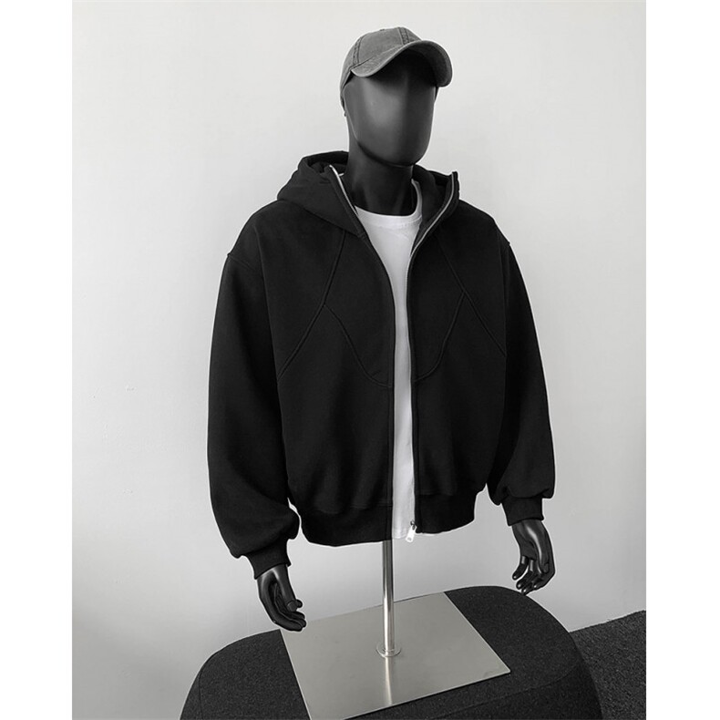 W982-P68秋季新款重磅420g假模美式连帽开衫卫衣，男装卫衣，星座517A-8（原B282）