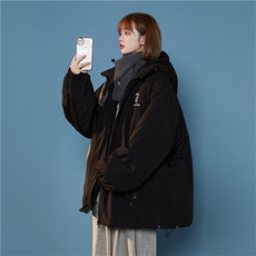 现货中性冲锋棉衣女刺绣连帽棉服1118-1-Q121-P85限价108，男装棉衣，星座1118-1