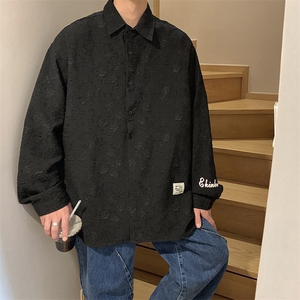 港风花型长袖衬衫男大码情侣风衬衫男长袖衬衣男CCS8734P45图片