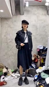 披肩皮衣外套图片