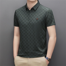 新款短袖t恤男夏季冰丝薄款中年商务休闲宽松透气男装SQ68308-P59，男装Polo衫，星座1105-3