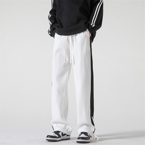 有大货 高品质垂感西裤高街小众美式西裤男拉链拼色裤子K2306-P60图片