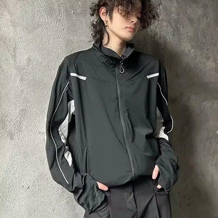 美式速干冰丝凉感防晒衣男夏季薄款户外透气拼接外套 Y116-P53图片