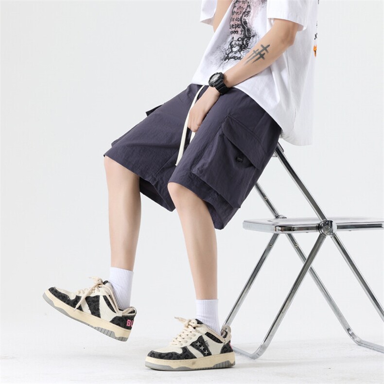 美式高街潮牌工装短裤潮流宽松休闲五分裤A161-DK726-P33,男装休闲裤,电商A161