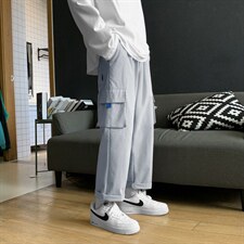 2021九分裤男潮流宽松运动休闲裤直筒工装裤5106-特批30，男装休闲裤，星座718-1