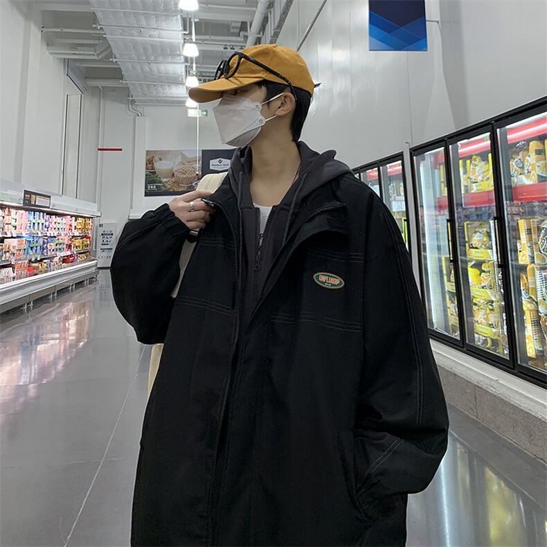 春秋连帽外套男ins韩版潮百搭学生休闲港风宽松上衣服JK043-P65,男装夹克,星座308B-1