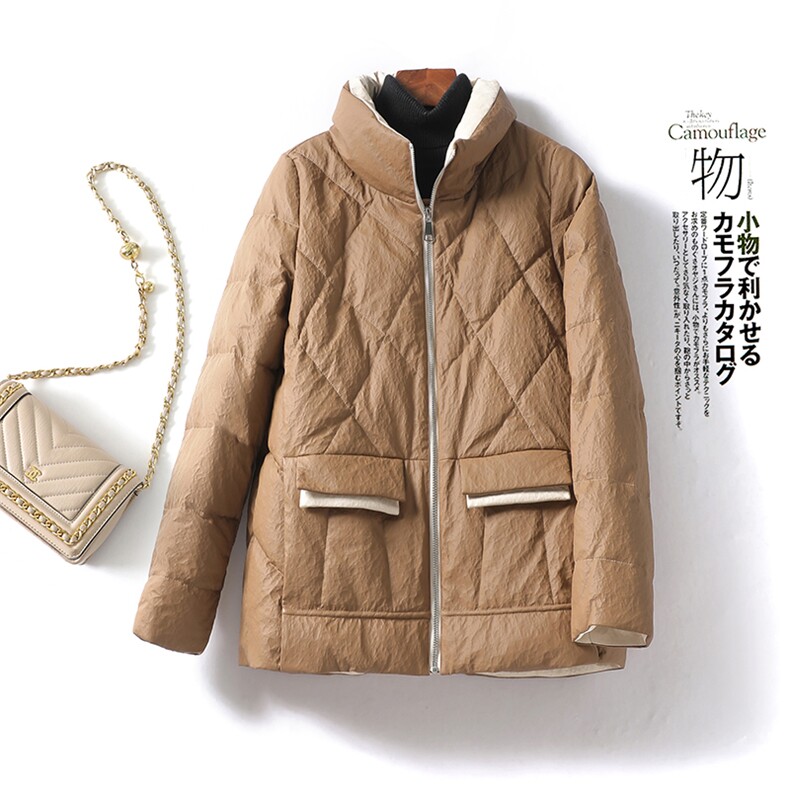 时尚保暖女款羽绒服修身显瘦短款外套高品质90白鸭绒冬季必备单品,女装羽绒服,笃写