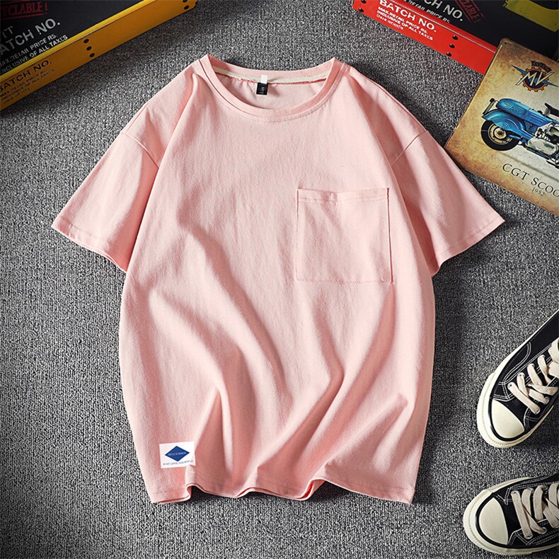 DX24061-P25大口袋百搭短袖t恤男大码半袖体恤上衣服,男装T恤,电商A040A