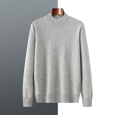 2025年秋季长袖青春流行半高领半高领男士羊绒衫，男装羊绒套衫，羿纯羊绒