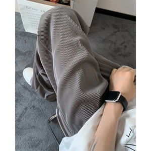 K202 P40 控58 冰丝夏季ins长款透气运动薄款宽裤子图片