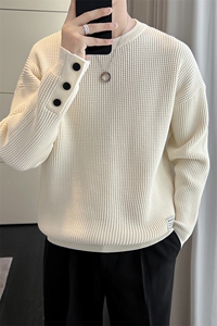B353 MY909 P80绿色2025秋冬男士常规版型潮版针织衫套头毛体男图片