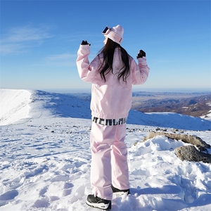 防水防风单板男女同款内里加绒滑雪服衣裤套装TZ032-P210控318图片