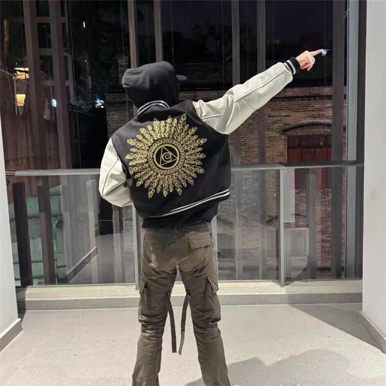 【现货】美式复古斯图光明之眼刺绣棒球服夹克外套JK402/特P65,男装夹克,星座205-3
