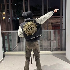【现货】美式复古斯图光明之眼刺绣棒球服夹克外套JK402/特P65，男装夹克，星座205-3