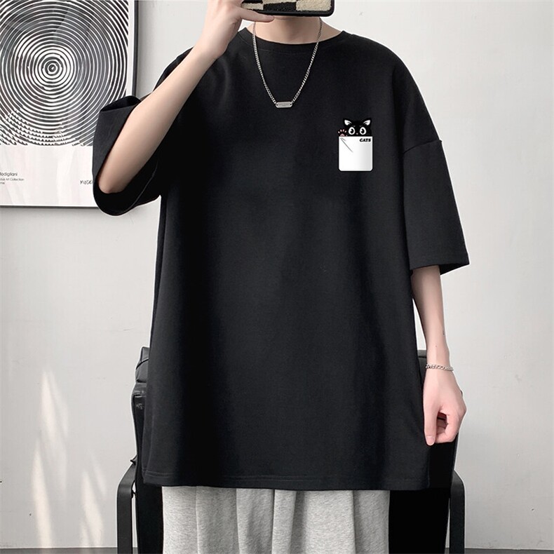 230g重磅纯棉短袖t恤男大码半袖半截袖 DX17397-P20图片