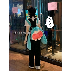 AK2285-P70小熊冬眠萌系背带裤生宽松直筒阔腿连体裤，男装休闲裤，星座617A-2