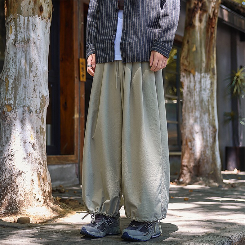 现货ZK8030特P38控78夏秋衔接版型正百搭阔腿灯笼裤大码休闲裤，男装休闲裤，电商A059