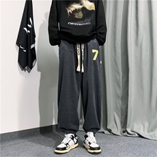 美式潮牌裤子男秋季直筒宽松大码男裤运动卫裤灯芯绒裤B439P35，男装休闲裤，星座1116-2